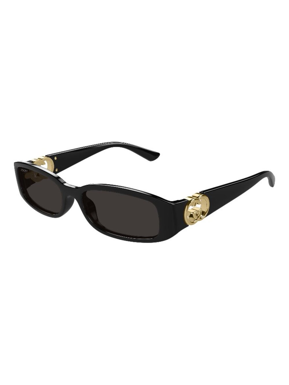 New Gucci Women's Sunglasses Multicolor Square Transparent Lens Acetate Frame